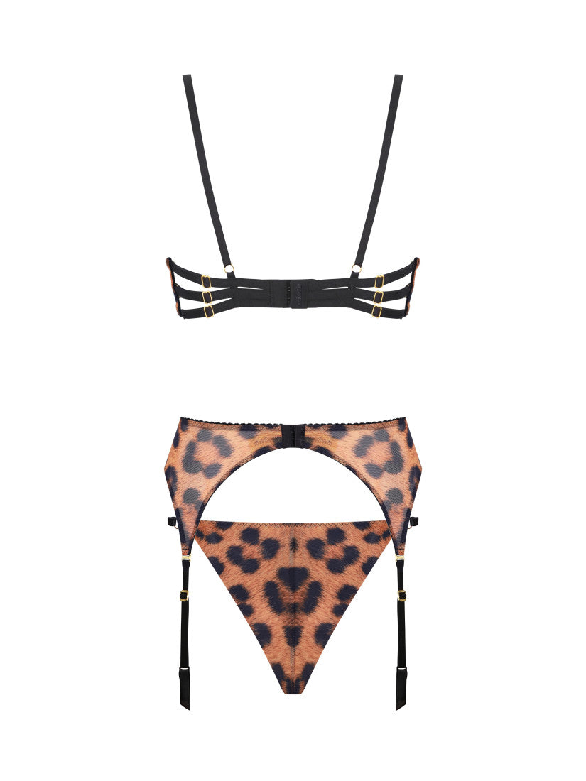 LEOPARD BELTED SET