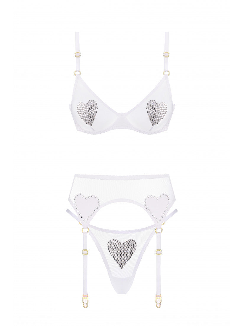 CRISTAL IVORY BELTED SET