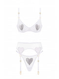 CRISTAL IVORY BELTED SET