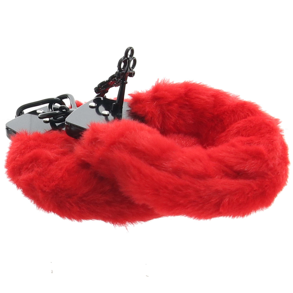 RED FUR CUFFS