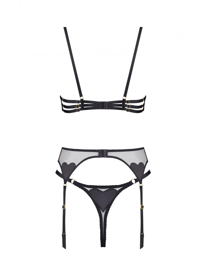 NOIR DÈSIRE BELTED SET