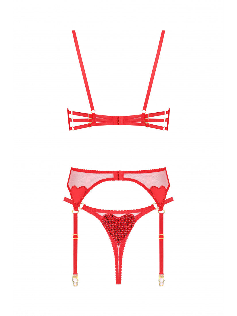 CRISTAL ROUGE BELTED SET