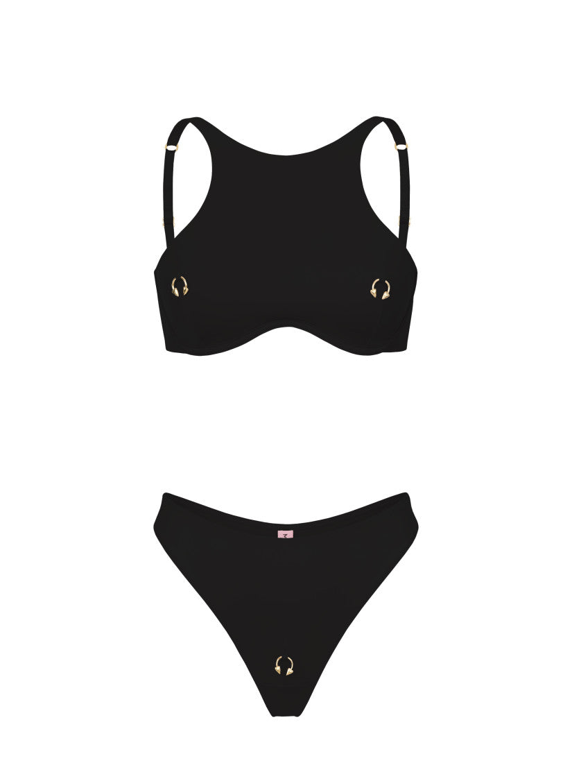 PIERCING RAVEN HALTER SET