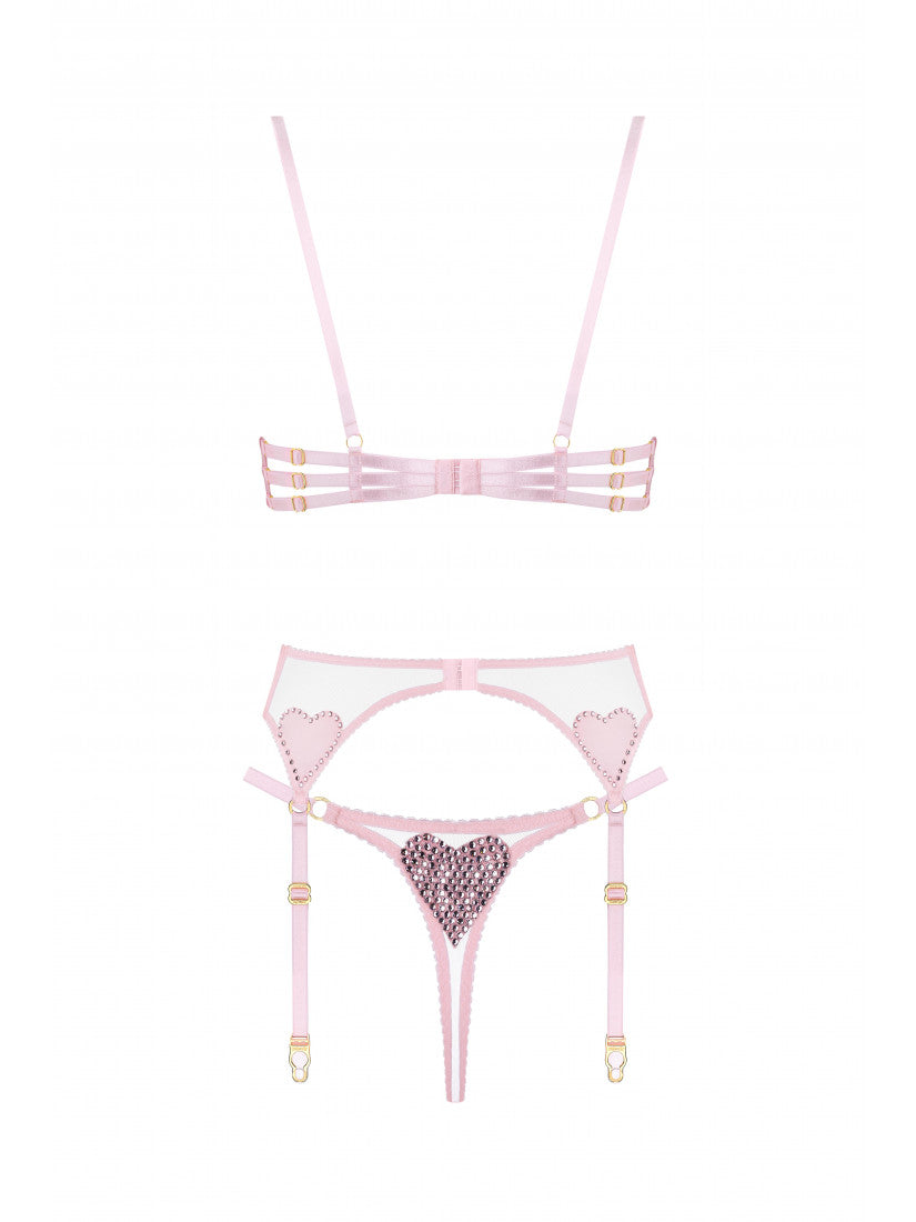 CRISTAL ROSÈ BELTED SET
