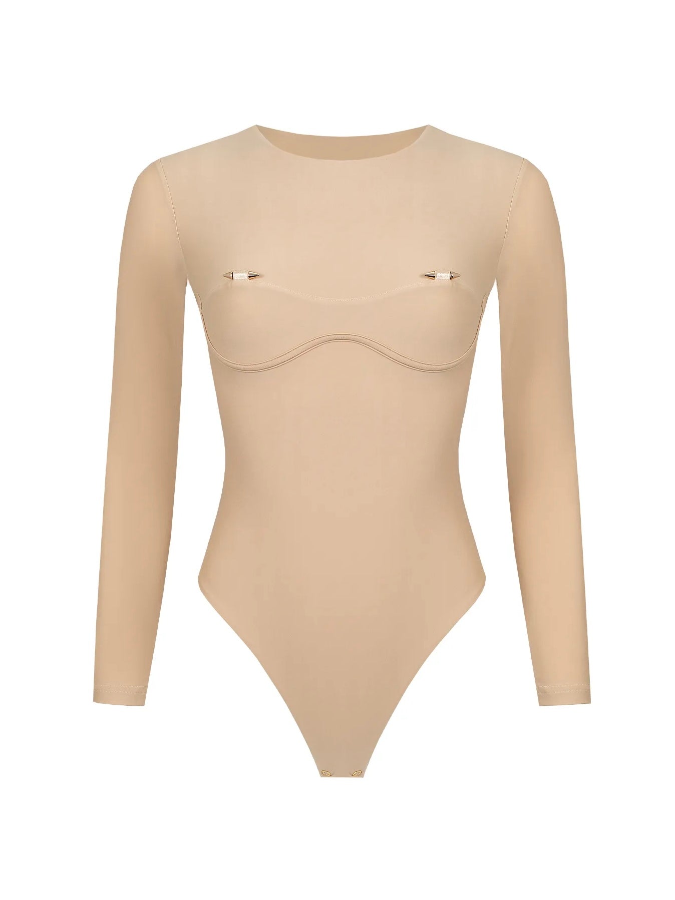 ENIGMA NUDE LONG SLEEVE BODYSUIT